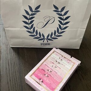 LoveShackFancy x PINK v-string 7 pack panties Sz L NIB